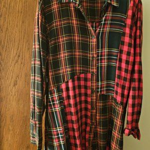 Women's Coldwater Creek plaid tunic
